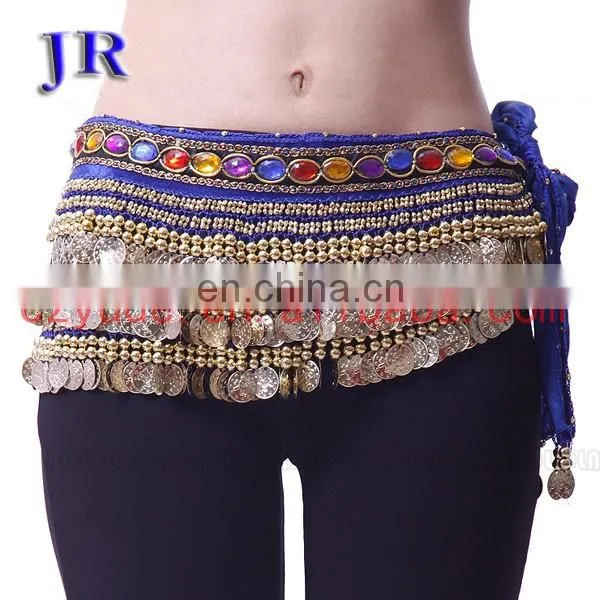 Y-2002 Wholesale Cheap 248 Coins and 338 Coins Velvet Belly Dance Hip Scarf Belt for Women photo-4