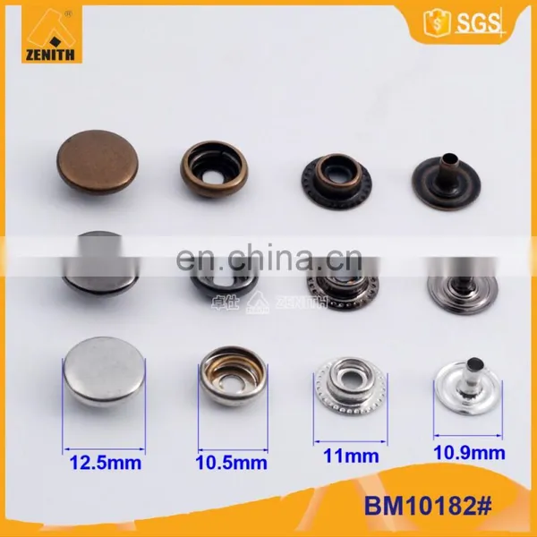 12.5mm Common Metal Brass Garment Press Ring Button BM10182 photo-5