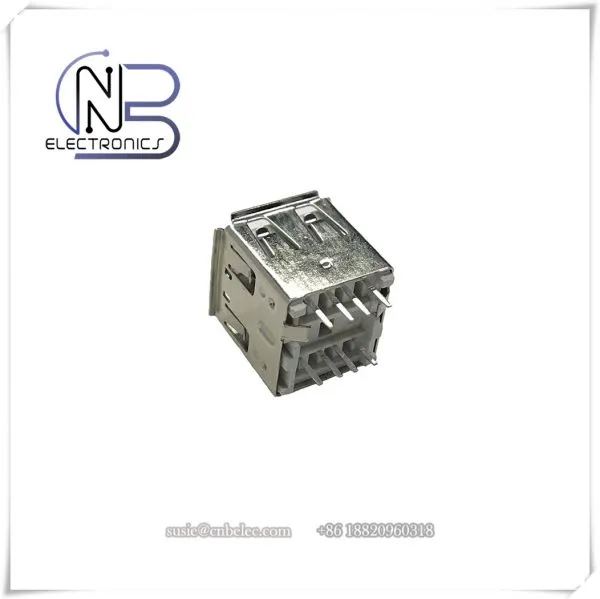 USB A Type Female USB 2.0 header double stack connector, right angle PCB mount usb connector