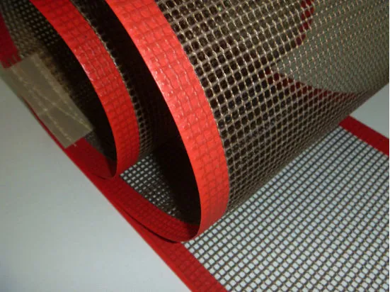 PTFE Teflon Coated Fiberglass Fabric Cheap Conveyor Mesh Belt photo-3