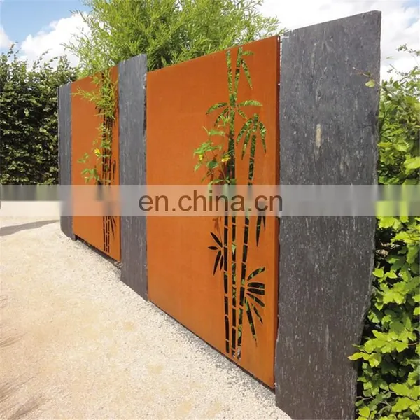 Custom Made Laser Cut Corten Steel Garden Screens photo-4