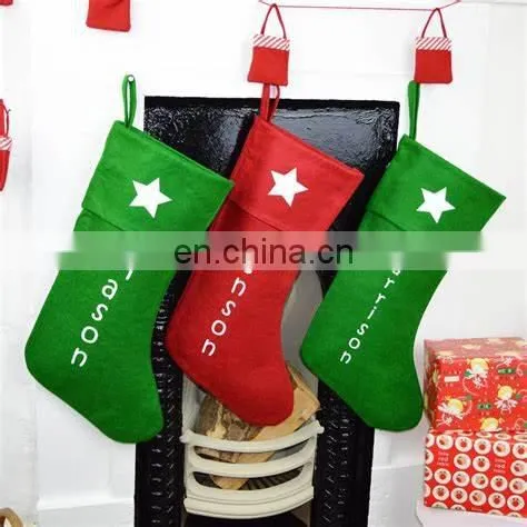 Amazon 2018 Christmas Eve Decor Wholesale Wall Hanging Christmas Ornaments Felt Socks photo-4