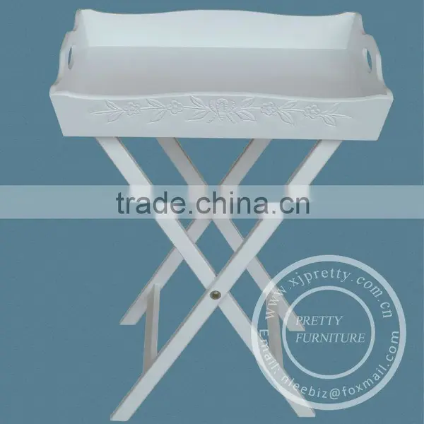 Wooden Tray With Shelf Carved photo-3