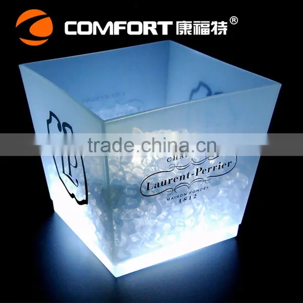 Stocked Clear Plastic Led Ice Buckets Wholesale With Drink Holder photo-4