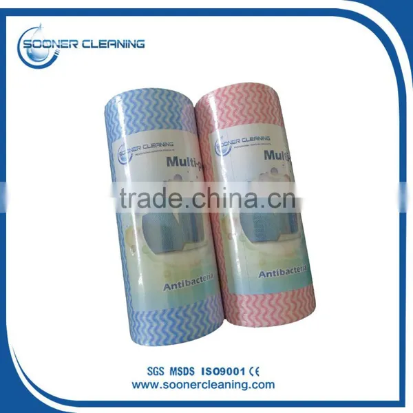 [soonerclean] Disposable Polyester/Viscose Fabric Kitchen Cleaning Cloth in Roll photo-3