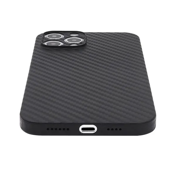 Ultra Thin Carbon Fiber Cell Phone Case Shockproof Scratch Resistant Wear-resistant Fine Pore For IPhone X 11 12 13 14 Pro Max photo-4