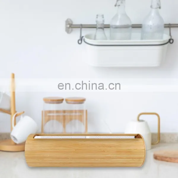 Factory Price Bamboo Bamboo Tissue Box Cover Water Resistant Wooden Facial Tissue Box Holder for Bathroom photo-5