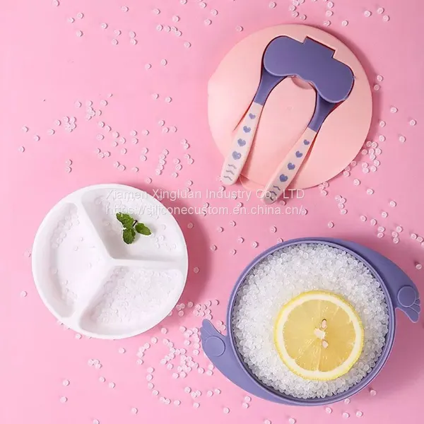 New Design Baby Feeding Tableware BPA Free Plastic Baby Self Feeding Bowl With Spoon And Fork Set photo-2