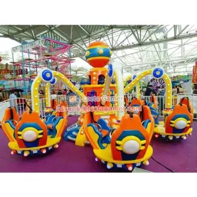 Sun Yat-sen, Guangdong Tai Le Play Children Indoor and Outdoor Mechanical Rotating Lift Seat Science Fiction UFO Adults and Children Play Equipment photo-2