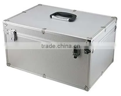 Aluminum Hard Case Silver DJ Tool Box With Internal Divider,Aluminum DJ Storage Flight Carrying Case photo-2