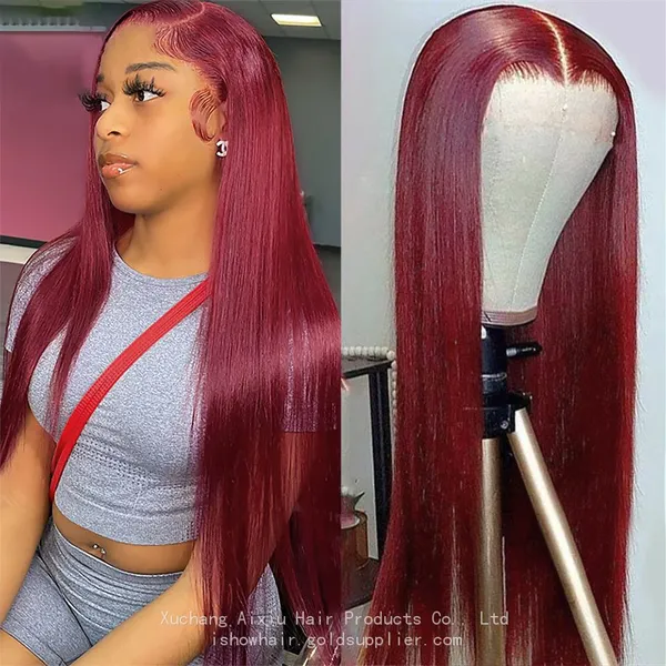 99j#Lace Front Wig Straight Hair Wigs Colored Human Hair Wigs 13X4 Ginger Lace Front Wig