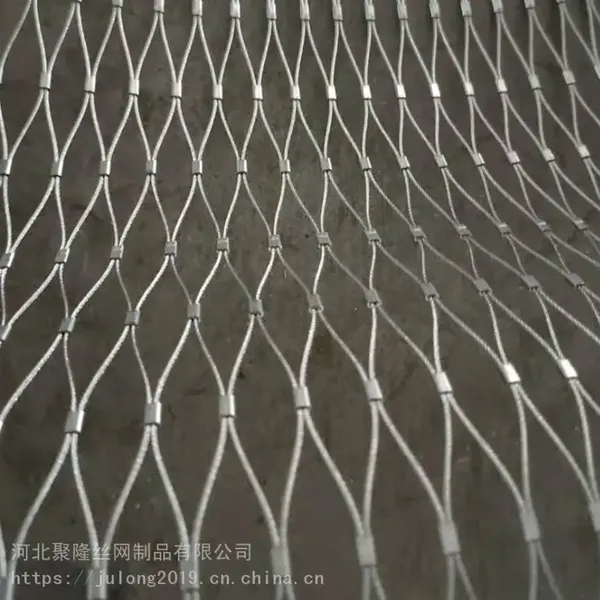 Stainless Steel Woven Open Ferrule Wire Rope Mesh Net for Zoo Bird Parrot Aviary Safety Fencing photo-3
