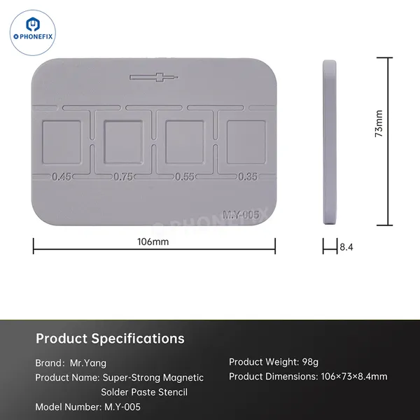 YCS M.Y 005 Heat-resistant Magnetic Tin Pad for CPU BGA IC Soldering photo-5
