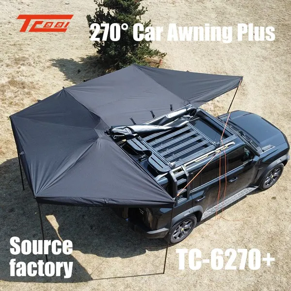 Car Side 270° Awning Plus,carmounted Rotating Sky Curtain,aluminum Alloy Oxford Cloth Canopy,camping Rainproof Sunshade photo-4