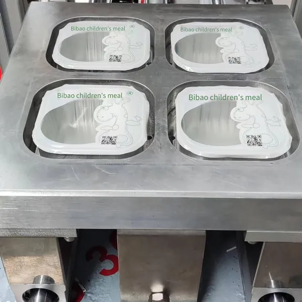 Baby Meal Box Packaging Machine, Vacuum Sealer for Baby Meals in Aluminum Foil Boxes photo-4