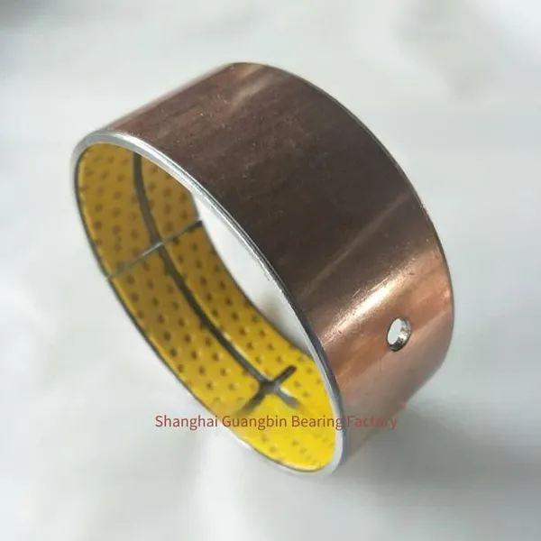 Sf-2 Carbon Steel Copper-plated Rolled Bushing, Pom Metal-plastic Composite Bushing, Rolled Open Self-lubricating Iron-copper Bushing photo-2