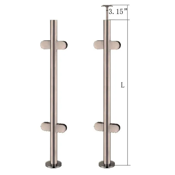 Glass Guardrail Support Post for Commercial Interiors photo-2