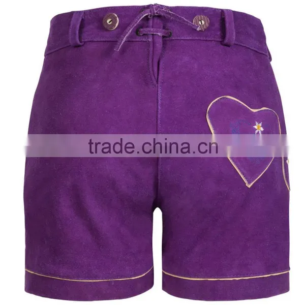 Damen Trachten Lederhose Violett photo-2