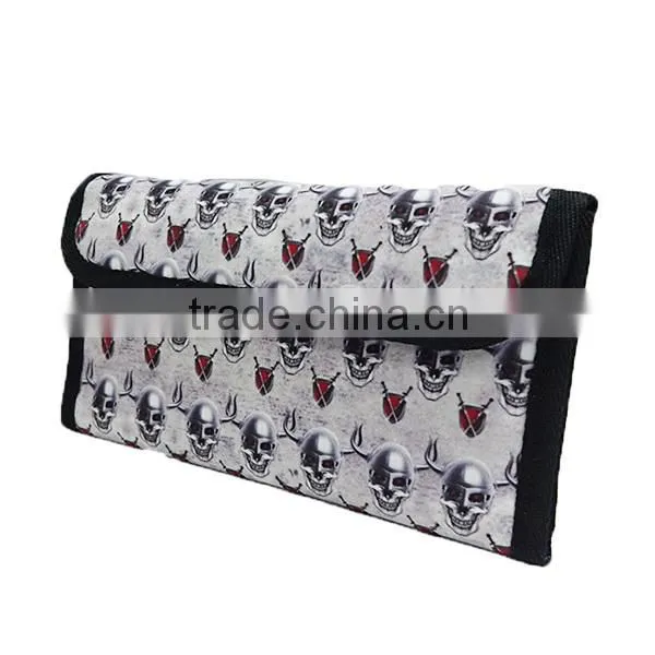 Skeleton Printing Pattern Grey Color Teen Boy Long Wallet photo-4