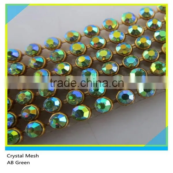 Heat Transfer Aluminum Rhinestone Mesh Various Colors Hotfix Rhinestone Mesh 7 Rows photo-5