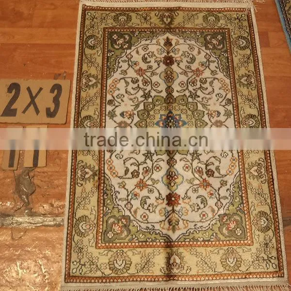 Hand Tufting Antique Craft Persian Style Double Knots Silk Jewel Carpet