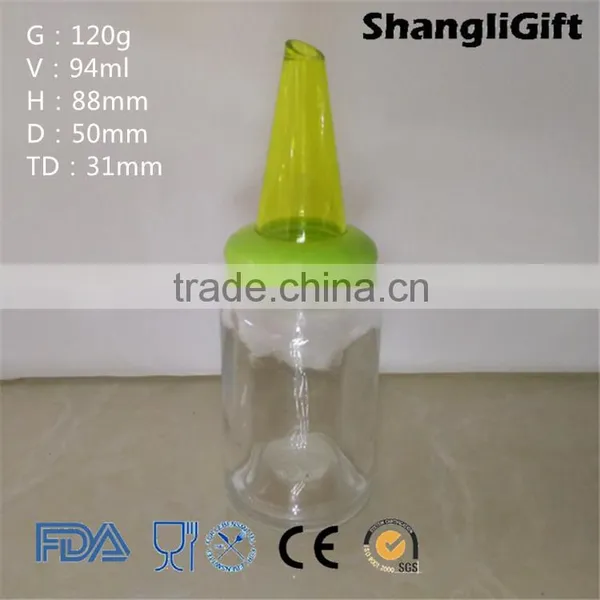 50ml 90ml Clear Food Grade Glass Spice Jar Sauce Bottle Oil Bottle With Lid