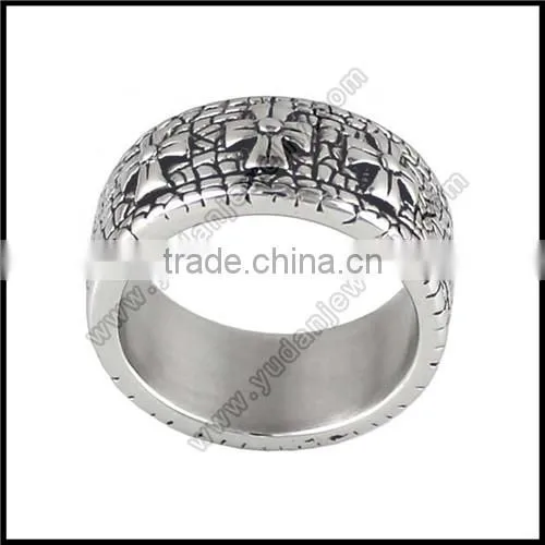 Punk Double Iron Cross Ring photo-2