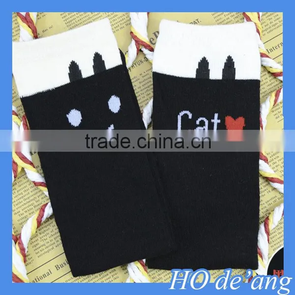 HOGIFT Child Cotton Knee-high Socks,Half Socks for Students,wholesale Cat Pattern Thigh Stockings photo-3