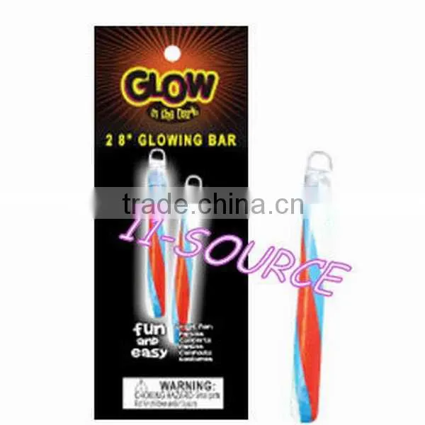 2pk 8 Swirl Glowing Bar Assorted Colors