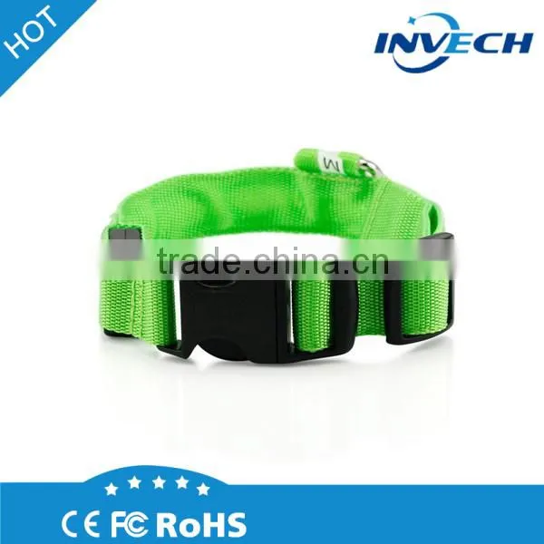 Factory Supply New Dot Pet Supplies LED Light Flashing Collar Safety Nylon Neck Collars