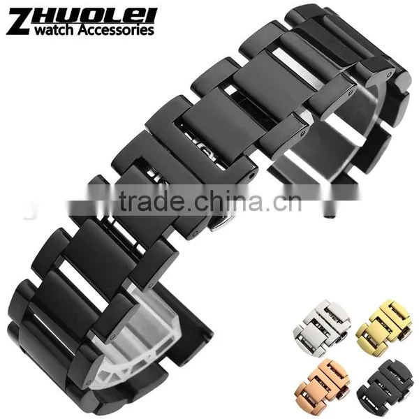 18|20|21|22mm High Quality Imported Stainless Steel Watch Bracelet With Fashionable Buckle Wholesale 3PCS photo-3