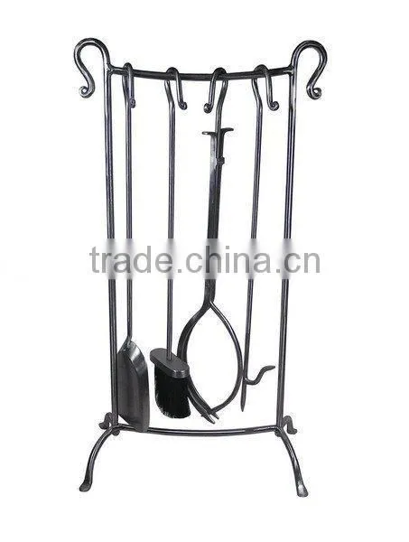Black Fireplace Tool Set