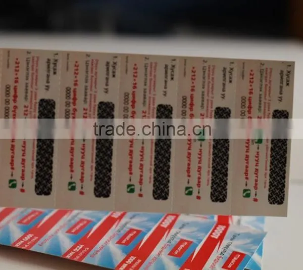 Paper Printed Prepaid Scratch Phone Cards photo-4