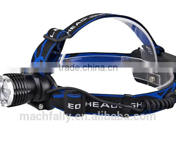 2015 New Style 2*18650 Battery Rechargeable Headlight 500 Lumen Strong Light T6 Led Headlamp Irradiation Distance Of 150 Meter