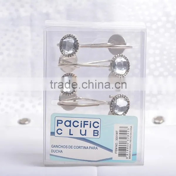 Factory Direct Sale High Quality Metal Shower Curtain Hooks / Polished Chrome Metal Bathroom Shower Curtain Hooks/curtain Hooks photo-5