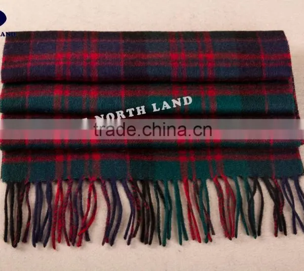 Wool Cashmere Scottish Tartan Scarf