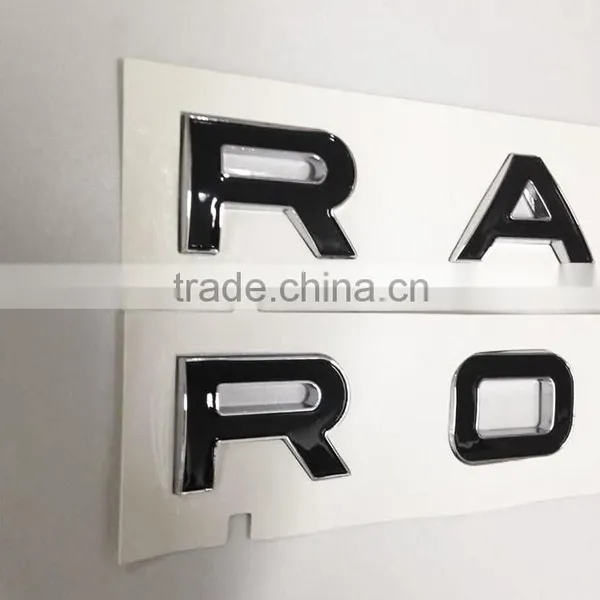 Hot Sale Unique 3D Plastic Raised Black/Chrome Letter Car Grille Emblem Badge photo-3