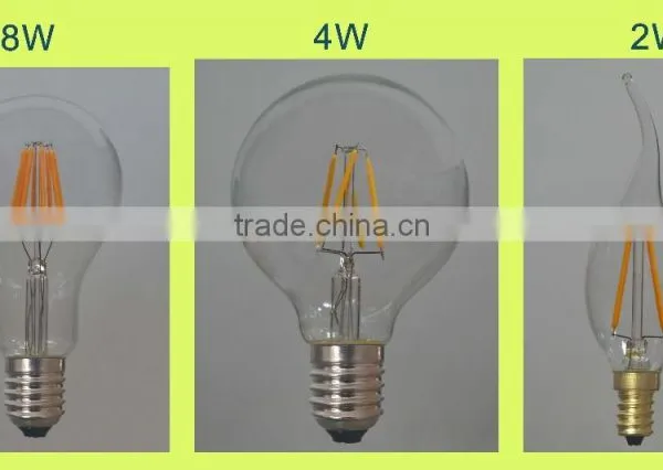 Dimmable 2W 4W 8W E14 E27 B22 Filament LED Bulb photo-3