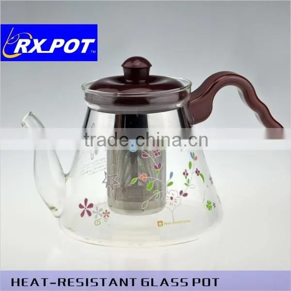 High Quality Heat Resistant Borosiilcate Pyrex Hand Made Mouth Blown Glass Pots Glass Tea Set 1100E photo-4