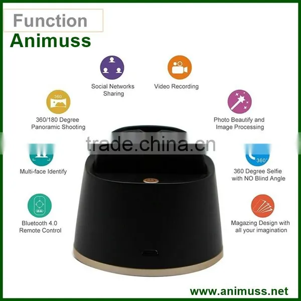 360 Degrees Remote Control Rotation Panorama Shooting Auto Face Tracking Selfie Robot Compatible for Iphone Ios Android photo-5