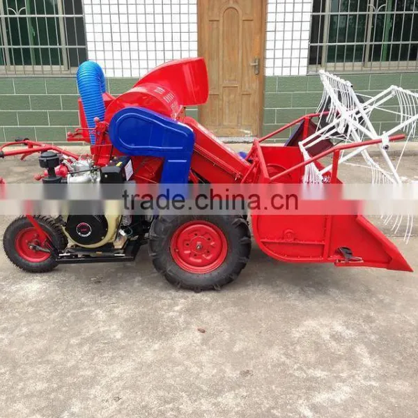 High Efficiency Wheat and Rice Wheel Type Combine Harvester With Seat