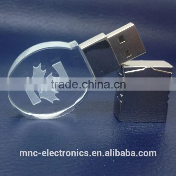 Promotional Gift Item Acrylic Material Tranparent Personalized Laser Engraving Logo Led Light Bulb Shaped Usb Pen Drive Supplier's Choice photo-5