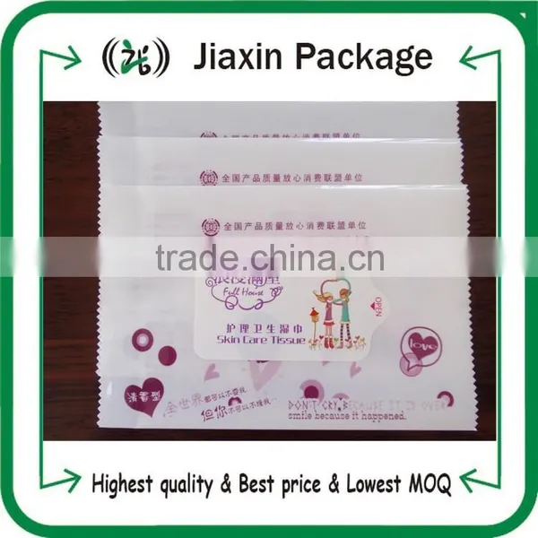 26pcs Disposable Wet Wipes Pouch Laminated Packing Film With Printing