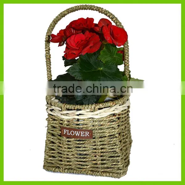 Homes Storage Handwoven Medium Tapered Straw Basket Weaving