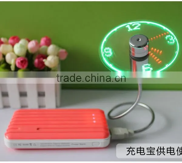 DIY Unique New Design Portable Usb Fan Rechargeable Mini Usb Fan Led Light Usb Mini Fan With Power Bank Powerful Wind Water Mist photo-5