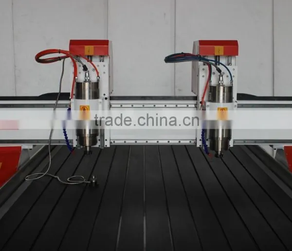 Double Z Double Head Wood Metal Stone CNC Carving Machine With Panasonic Servo Motor photo-3