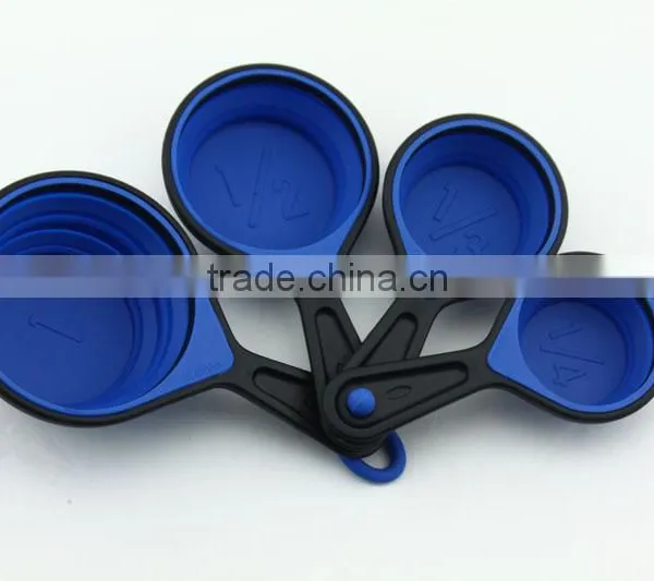 silicone measuring cup spoon foldable colorful bowl food grade
