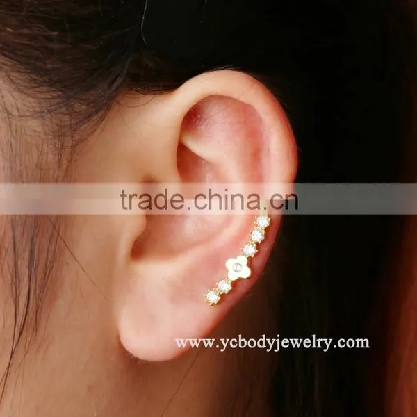 316L Surgical Steel Body Piercing Jewelry Crystal Tragus Piercing Jewelry