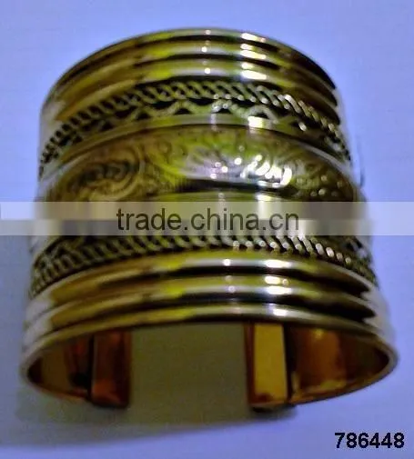 Indian Brass Metal Fashion Bangle Bracelet Twisted Wire photo-2
