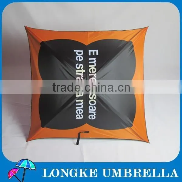 80*80cm CYMK Printing Inside and Outside Double Layer Square Advertising Umbrella photo-3